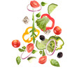Falling fresh vegetable Falling fresh vegetable