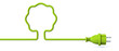 Green power plug - tree