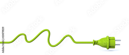 Illustration: Green power plug - water energy Green power plug - water energy