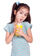 Girl drinking juice