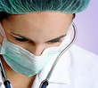 Young doctor with stethoscope.