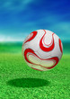 soccer ball with path