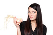 Produce - vegetables woman with garlic