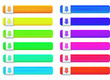Web buttons multicolored icons on white background