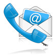contact us symbol blue