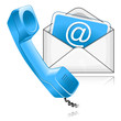 contact us symbol blue