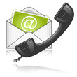 contact us symbol green black