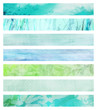 set of grunge banners