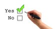 Checking yes box
