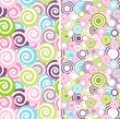 Set of grunge seamless ornaments
