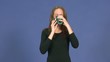 Video: sick young woman sneeze and drinking tea sick young woman sneeze and drinking tea