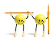 Smiley Toys with Pencils