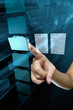 a woman hand choice a folder on a screen