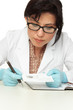 Forensic Scientist with fingerprint
