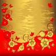 Grunge floral background. Grunge floral background.