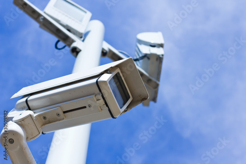 Photo: Surveillance camera from low angle Surveillance camera from low angle