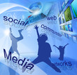 Photo: Social media networks (Global and Communication concept) Social media networks (Global and Communication concept)