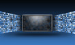Flat Screen TV Monitor with Streaming Images