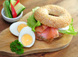 Bagel mit Lachs und Ei