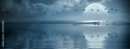 Photo: Fullmoon over the ocean Fullmoon over the ocean