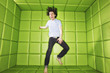 Photo: Man dancing in padded room Man dancing in padded room