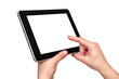 digital tablet with hands