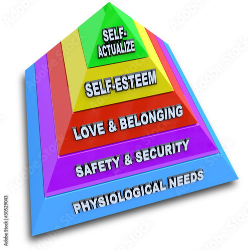 Illustration: Hierarchy of Needs Pyramid - Maslow's Theory Illustrated Hierarchy of Needs Pyramid - Maslow's Theory Illustrated