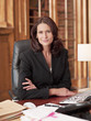 Smiling lawyer in office