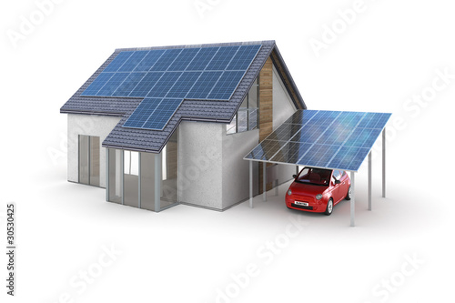 Illustration: Solar Energy House (isolated) Solar Energy House (isolated)
