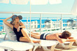 Photo: Men and women on a yacht Men and women on a yacht
