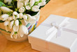 Flowers and present