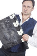Man with clapperboard Man with clapperboard