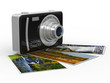 Compact digital camera on white. Isolated 3D image Compact digital camera on white. Isolated 3D image
