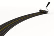 asphalted road on white. Isolated 3D image asphalted road on white. Isolated 3D image