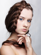 Foto: girl with creative hair-do girl with creative hair-do