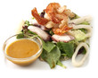 Salad with prawns