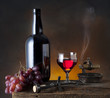 still life with blackstrap and cigar