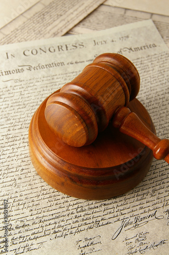 Photo: legal gavel and the Declaration of Independence legal gavel and the Declaration of Independence