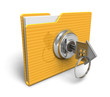 Security concept: locked folder Security concept: locked folder