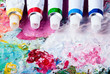 Foto: Farbpalette mit verschiedenen Farbtuben Farbpalette mit verschiedenen Farbtuben