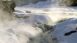Winter waterfall at sunrise Winter waterfall at sunrise