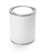 paint color tin can and brush