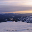 Sunset in Western Sayan mountains. Siberia. Russia