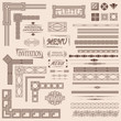 Decorative menu and invitation border elements Decorative menu and invitation border elements