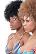 Two amazing fashion models with dolls styled look