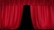 Closed curtain.