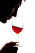 Photo: Silhouette of man degusting wine Silhouette of man degusting wine