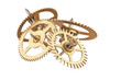 clockwork gears isolated on white background