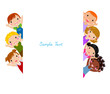 Cute cartoon kids frame