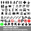 Vector set: Airport and Travel pictograms